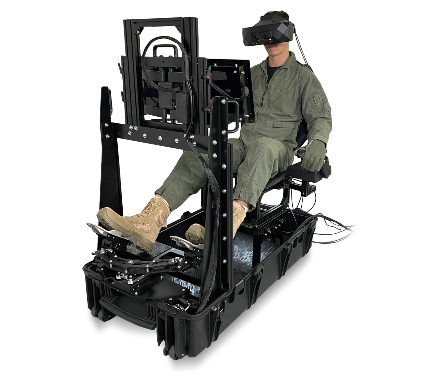 Vrgineers Portable Trainer Mixed Reality - pilot in training