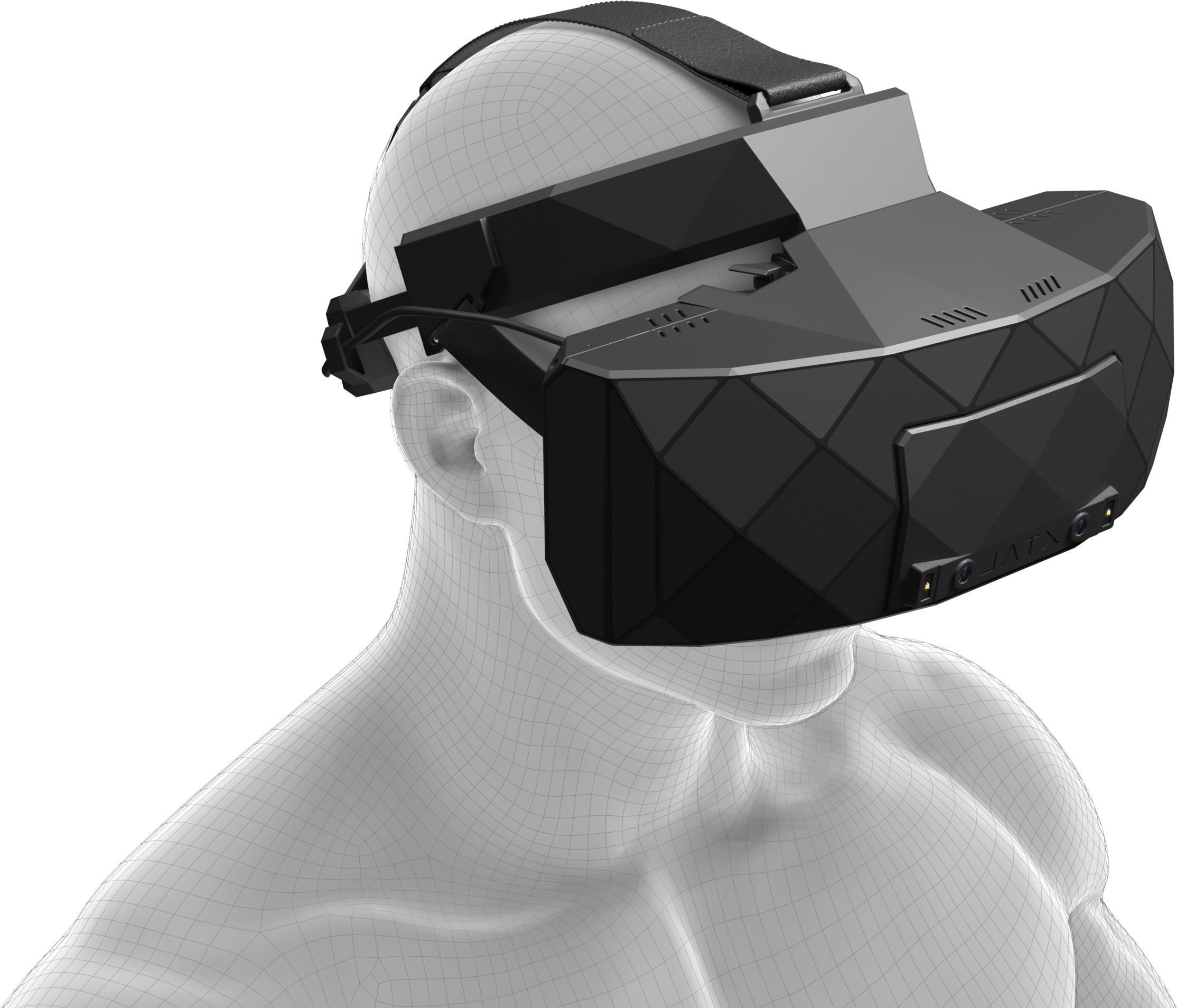 XTAL 3 Virtual Reality headset placed on a dummy - Vrgineers.com