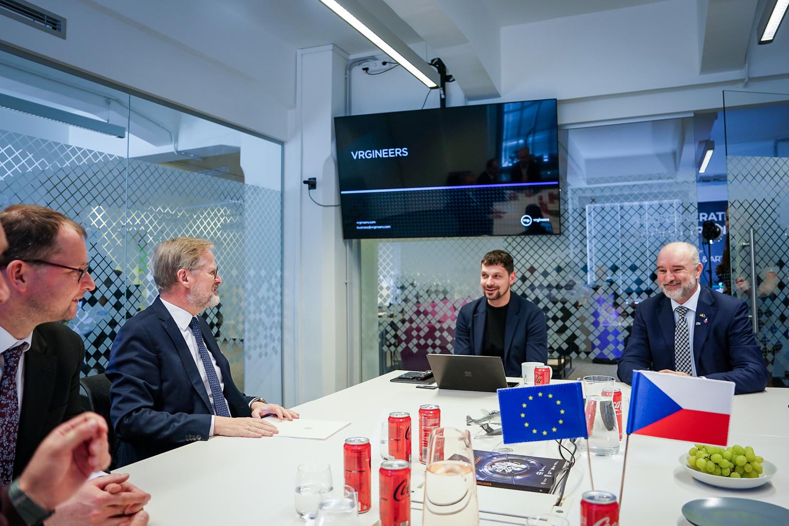 Prime Minister of Czechia Petr Fiala visiting Vrgineers
