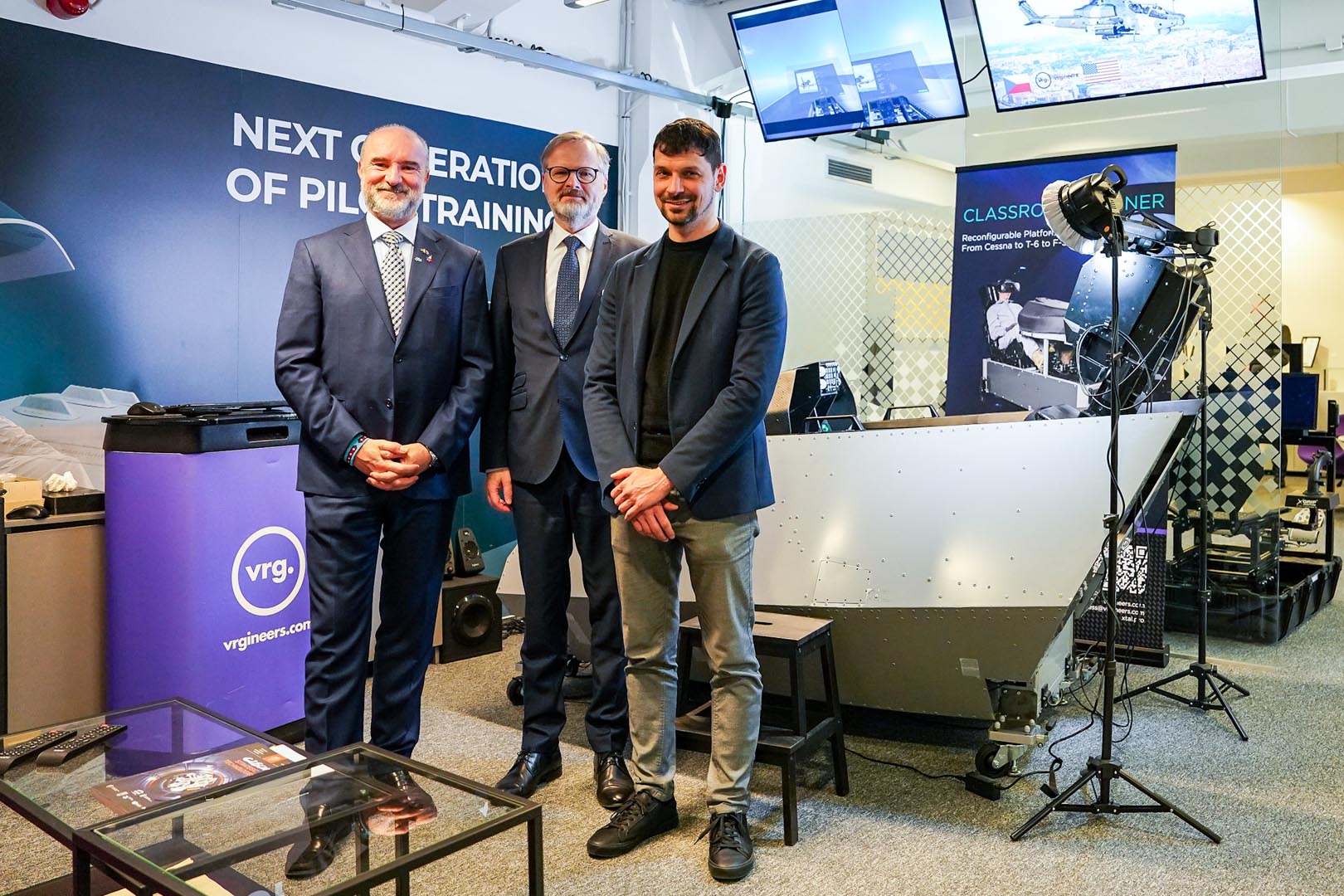 Prime Minister of Czechia Petr Fiala visiting Vrgineers