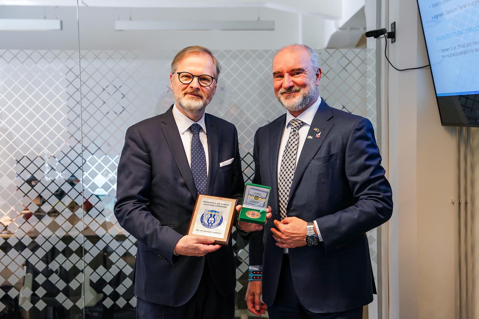 Prime Minister of Czechia Petr Fiala visiting Vrgineers