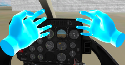 Flight Simulation in VR with hand tracking